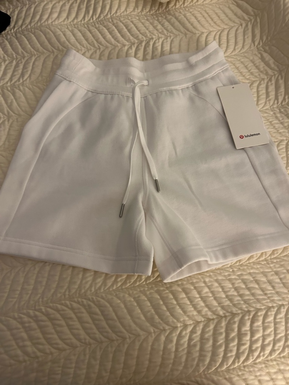 lululemon athletica Women’s White Drawcord Athletic Shorts